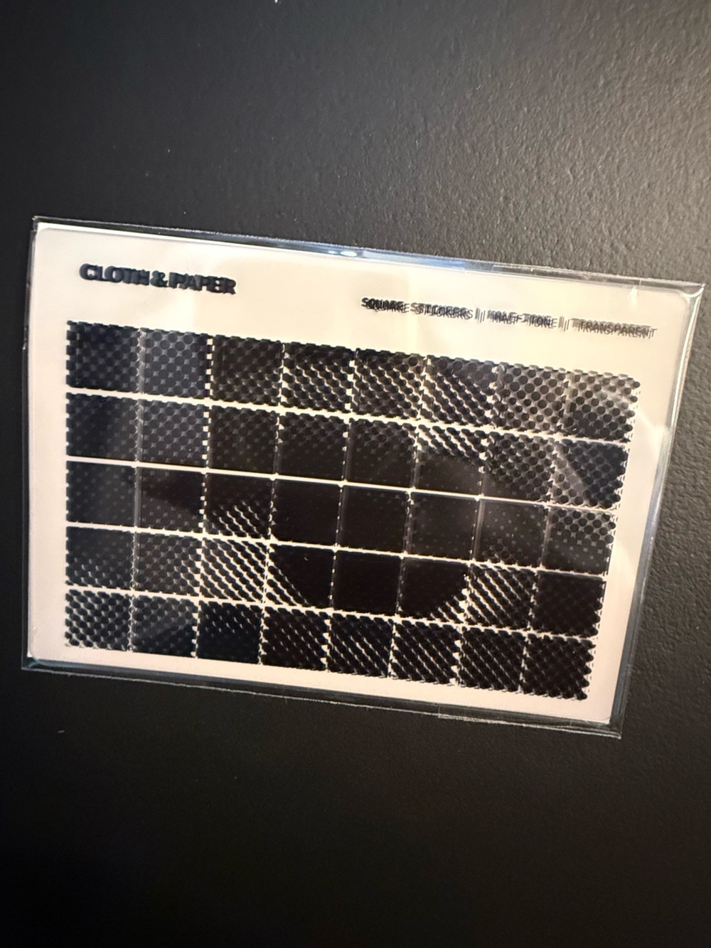 Cloth & Paper Square Half Tone Stickers 160